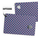 Micro Coral Flowers Over Navy - Premium Protective Decal Skin-Kit for the Apple Credit Card