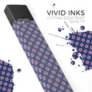 Micro Coral Flowers Over Navy - Premium Decal Protective Skin-Wrap Sticker compatible with the Juul Labs vaping device