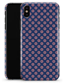 Micro Coral Flowers Over Navy - iPhone X Clipit Case
