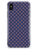 Micro Coral Flowers Over Navy - iPhone X Clipit Case