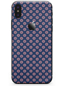 Micro Coral Flowers Over Navy - iPhone X Skin-Kit