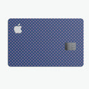 Micro Coral Stars Over Navy Pattern - Premium Protective Decal Skin-Kit for the Apple Credit Card