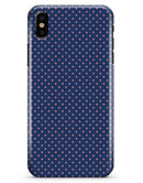 Micro Coral Stars Over Navy Pattern - iPhone X Clipit Case