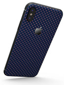 Micro Coral Stars Over Navy Pattern - iPhone X Skin-Kit