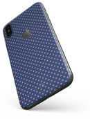 Micro Coral Stars Over Navy Pattern - iPhone X Skin-Kit