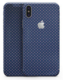 Micro Coral Stars Over Navy Pattern - iPhone X Skin-Kit