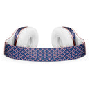 Micro Coral and Navy Quartrefoil 2 Full-Body Skin Kit for the Beats by Dre Solo 3 Wireless Headphones