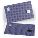 Micro Coral and Navy Quartrefoil - Premium Protective Decal Skin-Kit for the Apple Credit Card