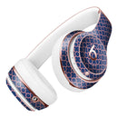 Micro Coral and Navy Quartrefoil Full-Body Skin Kit for the Beats by Dre Solo 3 Wireless Headphones