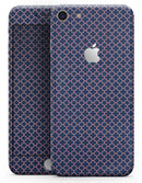 Micro Coral and Navy Quartrefoil - Skin-kit for the iPhone 8 or 8 Plus