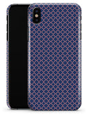 Micro Coral and Navy Quartrefoil - iPhone X Clipit Case