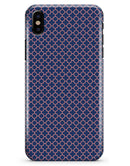 Micro Coral and Navy Quartrefoil - iPhone X Clipit Case