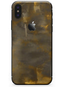 Micro Dark Gold Honeycomb - iPhone X Skin-Kit