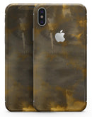 Micro Dark Gold Honeycomb - iPhone X Skin-Kit