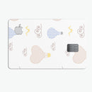 Micro Dot Hot Air Balloon Sketch  - Premium Protective Decal Skin-Kit for the Apple Credit Card
