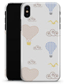 Micro Dot Hot Air Balloon Sketch  - iPhone X Clipit Case