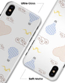Micro Dot Hot Air Balloon Sketch  - iPhone X Clipit Case