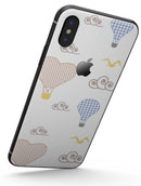 Micro Dot Hot Air Balloon Sketch  - iPhone X Skin-Kit