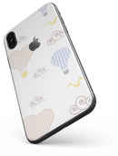 Micro Dot Hot Air Balloon Sketch  - iPhone X Skin-Kit