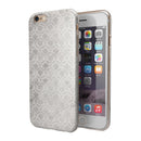Micro Faded Black and White Damask Pattern iPhone 6/6s or 6/6s Plus 2-Piece Hybrid INK-Fuzed Case