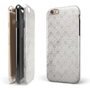 Micro Faded Black and White Damask Pattern iPhone 6/6s or 6/6s Plus 2-Piece Hybrid INK-Fuzed Case
