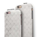 Micro Faded Black and White Damask Pattern iPhone 6/6s or 6/6s Plus 2-Piece Hybrid INK-Fuzed Case