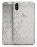 Micro Faded Black and White Damask Pattern - iPhone X Skin-Kit