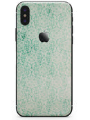 Micro Faded Green Damask Pattern - iPhone X Skin-Kit