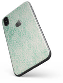 Micro Faded Green Damask Pattern - iPhone X Skin-Kit