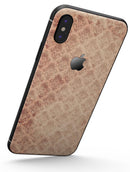 Micro Faded Maroon Rococo Pattern - iPhone X Skin-Kit