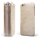 Micro Faded Tan Damask Pattern iPhone 6/6s or 6/6s Plus 2-Piece Hybrid INK-Fuzed Case