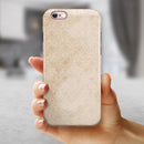 Micro Faded Tan Damask Pattern iPhone 6/6s or 6/6s Plus 2-Piece Hybrid INK-Fuzed Case