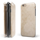 Micro Faded Tan Damask Pattern iPhone 6/6s or 6/6s Plus 2-Piece Hybrid INK-Fuzed Case