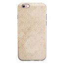 Micro Faded Tan Damask Pattern iPhone 6/6s or 6/6s Plus 2-Piece Hybrid INK-Fuzed Case