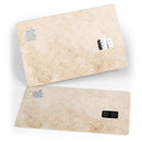 Micro Faded Tan Damask Pattern - Premium Protective Decal Skin-Kit for the Apple Credit Card