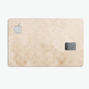 Micro Faded Tan Damask Pattern - Premium Protective Decal Skin-Kit for the Apple Credit Card