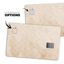Micro Faded Tan Damask Pattern - Premium Protective Decal Skin-Kit for the Apple Credit Card
