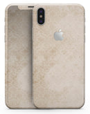Micro Faded Tan Damask Pattern - iPhone X Skin-Kit