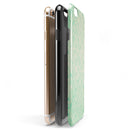 Micro Faded Teal Rococo Pattern iPhone 6/6s or 6/6s Plus 2-Piece Hybrid INK-Fuzed Case