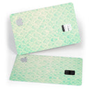Micro Faded Teal Rococo Pattern - Premium Protective Decal Skin-Kit for the Apple Credit Card