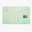 Micro Faded Teal Rococo Pattern - Premium Protective Decal Skin-Kit for the Apple Credit Card