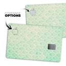 Micro Faded Teal Rococo Pattern - Premium Protective Decal Skin-Kit for the Apple Credit Card
