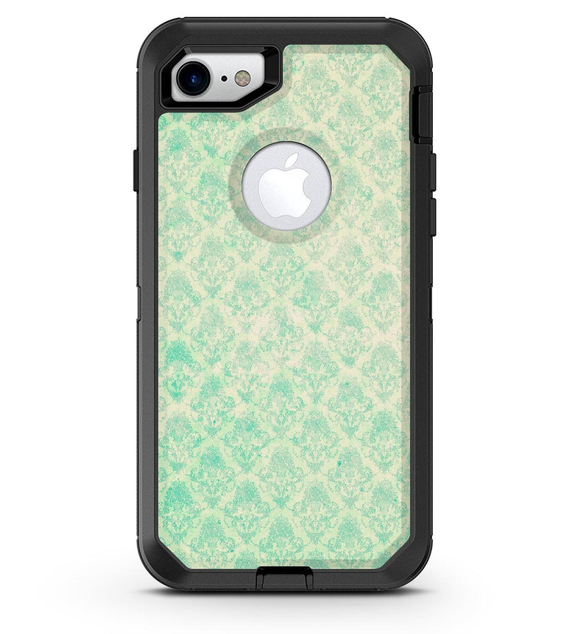 Micro Faded Teal Rococo Pattern - iPhone 7 or 8 OtterBox Case & Skin Kits