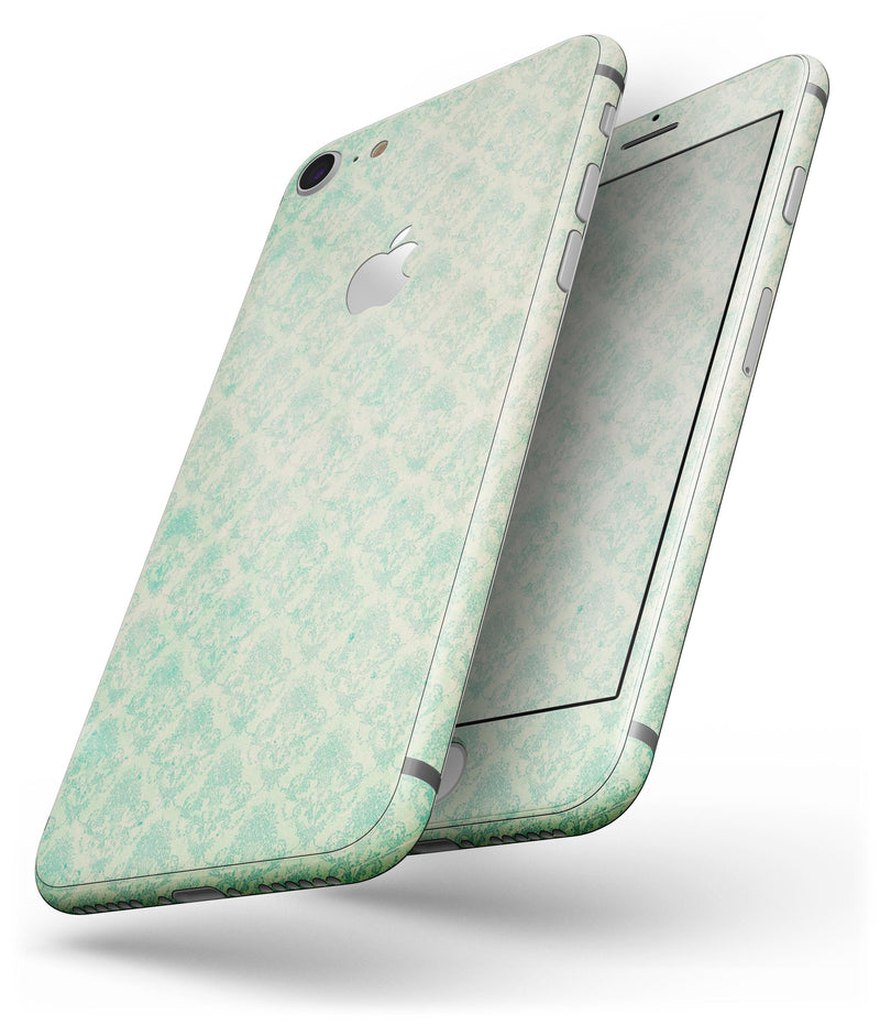 Micro Faded Teal Rococo Pattern - Skin-kit for the iPhone 8 or 8 Plus