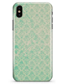 Micro Faded Teal Rococo Pattern - iPhone X Clipit Case