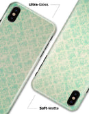 Micro Faded Teal Rococo Pattern - iPhone X Clipit Case