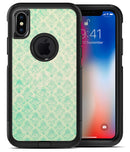 Micro Faded Teal Rococo Pattern - iPhone X OtterBox Case & Skin Kits