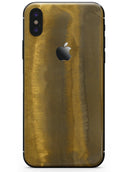 Micro Gold Watercolor Strokes - iPhone X Skin-Kit
