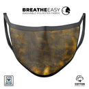 Micro Golden Catipillar Fur V1 - Made in USA Mouth Cover Unisex Anti-Dust Cotton Blend Reusable & Washable Face Mask with Adjustable Sizing for Adult or Child