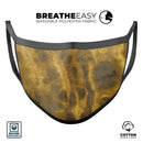 Micro Golden Caverns V1 - Made in USA Mouth Cover Unisex Anti-Dust Cotton Blend Reusable & Washable Face Mask with Adjustable Sizing for Adult or Child